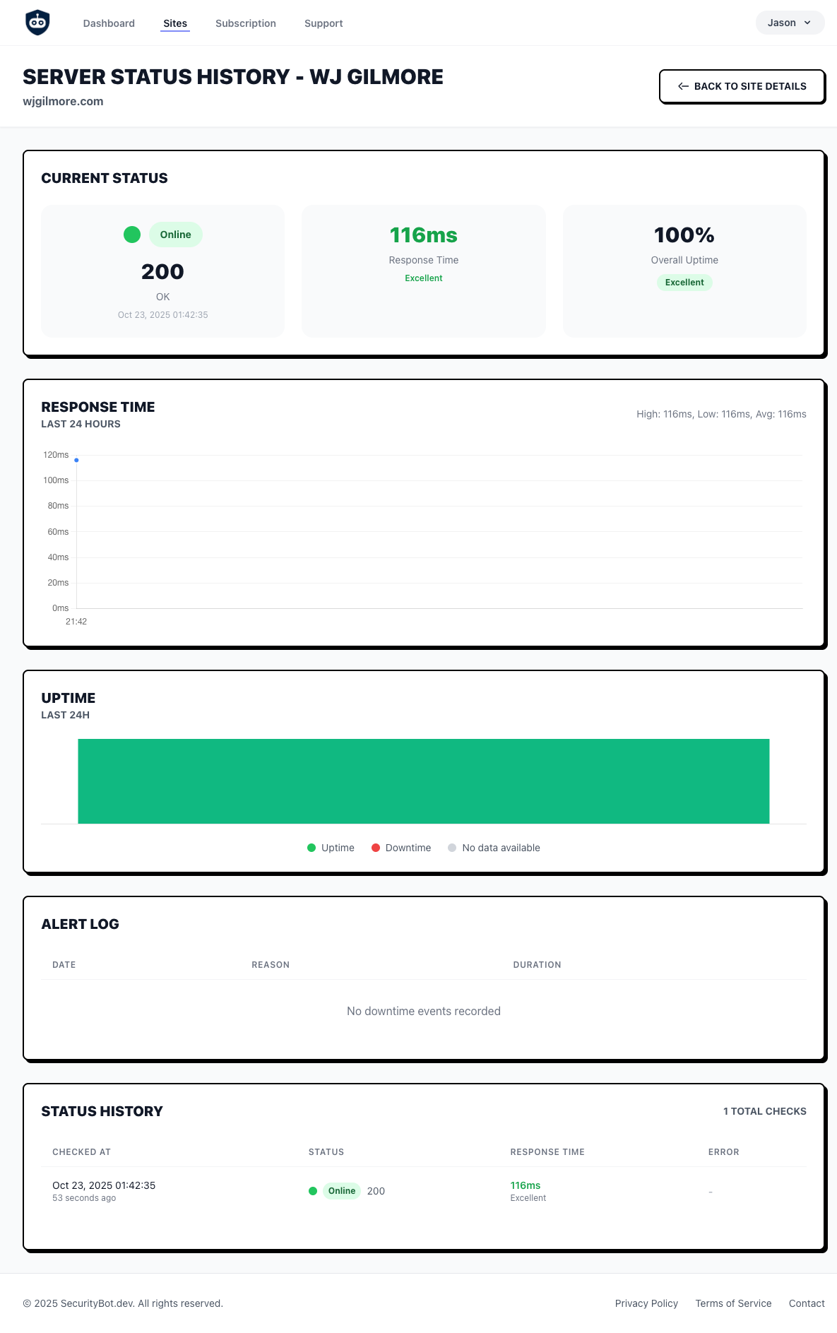 Web Server Monitoring Dashboard
