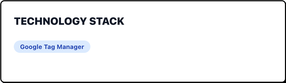 Technology Stack Detection Dashboard
